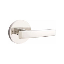 Load image into Gallery viewer, GENEVA (GV) PRIVACY (BED/BATH) LEVER WITH 2-3/8&quot; BACKSET AND 1/4&quot; ROUND FACEPLATE AND STRIKEPLATE
