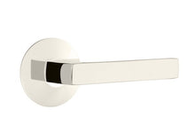 Load image into Gallery viewer, DUMONT (DT) PASSAGE (HALL/CLOSET) LEVER WITH 2-3/8&quot; BACKSET AND 1/4&quot; ROUND FACEPLATE AND STRIKEPLATE
