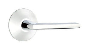 HELIOS (HLO) PRIVACY (BED/BATH) LEVER WITH 2-3/8" BACKSET AND 1/4" ROUND FACEPLATE AND STRIKEPLATE