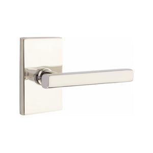 FREESTONE (FRL) PASSAGE (HALL/CLOSET) LEVER WITH 2-3/8" BACKSET AND 1/4" ROUND FACEPLATE AND STRIKEPLATE