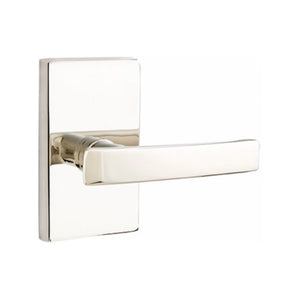 GENEVA (GV) PASSAGE (HALL/CLOSET) LEVER WITH 2-3/8" BACKSET AND 1/4" ROUND FACEPLATE AND STRIKEPLATE