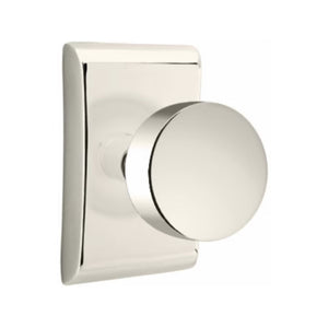 ARES POLISHED NICKEL (US14) HANDLESET DUMMY [4807] W/ 2-3/8" BACKSET AND 1/4" ROUND FACEPLATE AND STRIKEPLATE W/ INTERIOR KNOB