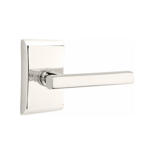 ARES POLISHED NICKEL (US14) HANDLESET DUMMY [4807] W/ 2-3/8" BACKSET AND 1/4" ROUND FACEPLATE AND STRIKEPLATE W/ INTERIOR LEVER