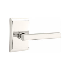FREESTONE (FRL) PASSAGE (HALL/CLOSET) LEVER WITH 2-3/8" BACKSET AND 1/4" ROUND FACEPLATE AND STRIKEPLATE