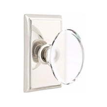 Load image into Gallery viewer, HAMPTON GLASS (HT) PASSAGE (HALL/CLOSET) KNOB WITH 2-3/8&quot; BACKSET AND 1/4&quot; FACEPLATE AND STRIKEPLATE WITH TRADITIONAL ROSETTE
