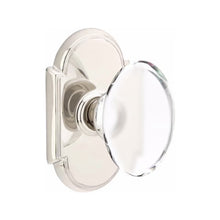 Load image into Gallery viewer, HAMPTON GLASS (HT) PASSAGE (HALL/CLOSET) KNOB WITH 2-3/8&quot; BACKSET AND 1/4&quot; FACEPLATE AND STRIKEPLATE WITH TRADITIONAL ROSETTE
