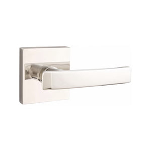 GENEVA (GV) PASSAGE (HALL/CLOSET) LEVER WITH 2-3/8" BACKSET AND 1/4" ROUND FACEPLATE AND STRIKEPLATE
