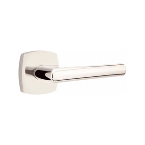 URBAN MODERN SECTIONAL POLISHED NICKEL (US14) HANDLESET SINGLE-CYLINDER [4715] W/ 2-3/8" BACKSET AND 1/4" ROUND FACEPLATE AND STRIKEPLATE W/ INTERIOR LEVER