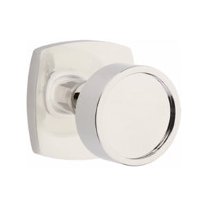 VERVE (VR) PRIVACY (BED/BATH) KNOB WITH 2-3/8" BACKSET AND 1/4" ROUND FACEPLATE AND STRIKEPLATE
