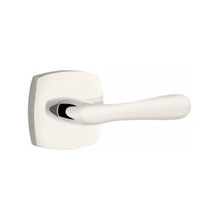 Load image into Gallery viewer, BASEL (BA) PRIVACY (BED/BATH) LEVER WITH 2-3/8&quot; BACKSET AND 1/4&quot; ROUND FACEPLATE AND STRIKEPLATE
