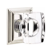 Load image into Gallery viewer, WINDSOR GLASS (WS) PASSAGE (HALL/CLOSET) KNOB WITH 2-3/8&quot; BACKSET AND 1/4&quot; ROUND FACEPLATE AND STRIKEPLATE WITH TRADITIONAL ROSETTE

