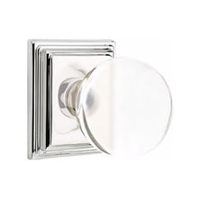 Load image into Gallery viewer, BRISTOL GLASS (BL) PASSAGE (HALL/CLOSET) KNOB WITH 2-3/8&quot; BACKSET AND 1/4&quot; ROUND FACEPLATE AND STRIKEPLATE WITH TRADITIONAL ROSETTE
