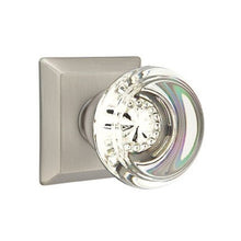 Load image into Gallery viewer, GEORGETOWN GLASS (GT) PASSAGE (HALL/CLOSET) KNOB WITH 2-3/8&quot; BACKSET AND 1/4&quot; ROUND FACEPLATE AND STRIKEPLATE
