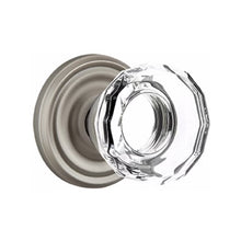 Load image into Gallery viewer, LOWELL GLASS (LW) PASSAGE (HALL/CLOSET) KNOB WITH 2-3/8&quot; BACKSET AND 1/4&quot; ROUND FACEPLATE AND STRIKEPLATE
