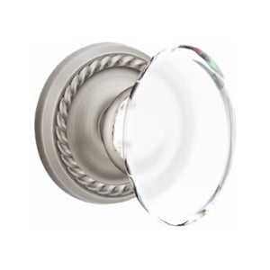 HAMPTON GLASS (HT) DUMMY (PAIR) KNOB WITH TRADITIONAL ROSETTE
