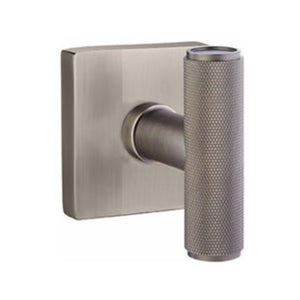 THE ACE KNURLED (ACEKN) PRIVACY (BED/BATH) KNOB WITH 2-3/8" BACKSET AND 1/4" ROUND FACEPLATE AND STRIKEPLATE