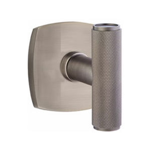 THE ACE KNURLED (ACEKN) PRIVACY (BED/BATH) KNOB WITH 2-3/8" BACKSET AND 1/4" ROUND FACEPLATE AND STRIKEPLATE