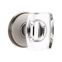 Load image into Gallery viewer, WINDSOR GLASS (WS) PASSAGE (HALL/CLOSET) KNOB WITH 2-3/8&quot; BACKSET AND 1/4&quot; ROUND FACEPLATE AND STRIKEPLATE WITH TRADITIONAL ROSETTE
