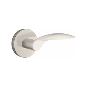 MERCURY (MC) PRIVACY (BED/BATH) LEVER WITH 2-3/8" BACKSET AND 1/4" ROUND FACEPLATE AND STRIKEPLATE