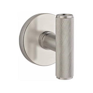 THE ACE KNURLED (ACEKN) PRIVACY (BED/BATH) KNOB WITH 2-3/8" BACKSET AND 1/4" ROUND FACEPLATE AND STRIKEPLATE