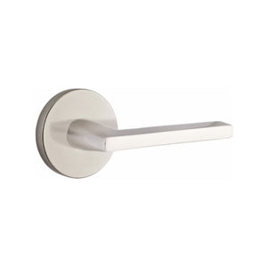 HELIOS (HLO) PRIVACY (BED/BATH) LEVER WITH 2-3/8" BACKSET AND 1/4" ROUND FACEPLATE AND STRIKEPLATE