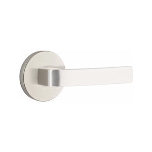 BRESLIN (BRL) PRIVACY (BED/BATH) LEVER WITH 2-3/8" BACKSET AND 1/4" ROUND FACEPLATE AND STRIKEPLATE