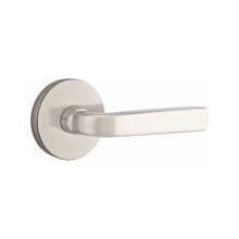 Load image into Gallery viewer, SION (SIO) PRIVACY (BED/BATH) LEVER WITH 2-3/8&quot; BACKSET AND 1/4&quot; ROUND FACEPLATE AND STRIKEPLATE

