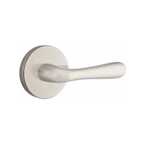 BASEL (BA) PRIVACY (BED/BATH) LEVER WITH 2-3/8" BACKSET AND 1/4" ROUND FACEPLATE AND STRIKEPLATE