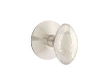 Load image into Gallery viewer, HAMMERED EGG (HE) PRIVACY (BED/BATH) KNOB WITH 2-3/8&quot; BACKSET AND 1/4&quot; ROUND FACEPLATE AND STRIKEPLATE
