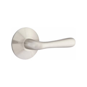 BASEL (BA) PASSAGE (HALL/CLOSET) LEVER WITH 2-3/8" BACKSET AND 1/4" ROUND FACEPLATE AND STRIKEPLATE
