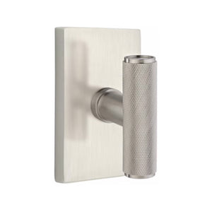 THE ACE KNURLED (ACEKN) PRIVACY (BED/BATH) KNOB WITH 2-3/8" BACKSET AND 1/4" ROUND FACEPLATE AND STRIKEPLATE