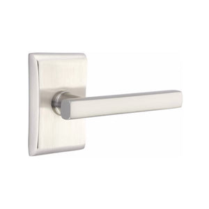 ARES SATIN NICKEL (US15) HANDLESET DUMMY [4807] W/ 2-3/8" BACKSET AND 1/4" ROUND FACEPLATE AND STRIKEPLATE W/ INTERIOR LEVER