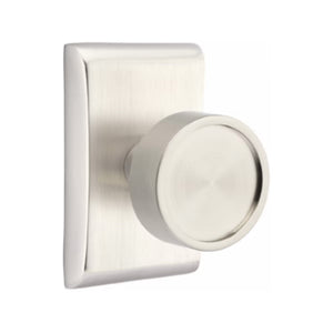 VERVE (VR) PRIVACY (BED/BATH) KNOB WITH 2-3/8" BACKSET AND 1/4" ROUND FACEPLATE AND STRIKEPLATE