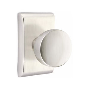ARES SATIN NICKEL (US15) HANDLESET DUMMY [4807] W/ 2-3/8" BACKSET AND 1/4" ROUND FACEPLATE AND STRIKEPLATE W/ INTERIOR KNOB
