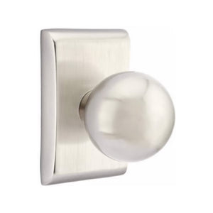 ORB (OR) PRIVACY (BED/BATH) KNOB WITH 2-3/8" BACKSET AND 1/4" ROUND FACEPLATE AND STRIKEPLATE