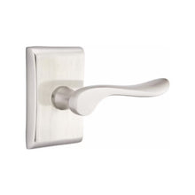 Load image into Gallery viewer, LUZERN (LU) PRIVACY (BED/BATH) LEVER WITH 2-3/8&quot; BACKSET AND 1/4&quot; ROUND FACEPLATE AND STRIKEPLATE

