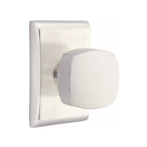 ARES SATIN NICKEL (US15) HANDLESET DUMMY [4807] W/ 2-3/8" BACKSET AND 1/4" ROUND FACEPLATE AND STRIKEPLATE W/ INTERIOR KNOB