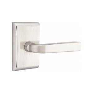 SION (SIO) PASSAGE (HALL/CLOSET) LEVER WITH 2-3/8" BACKSET AND 1/4" ROUND FACEPLATE AND STRIKEPLATE