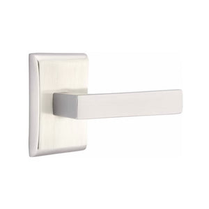 ARES SATIN NICKEL (US15) HANDLESET DUMMY [4807] W/ 2-3/8" BACKSET AND 1/4" ROUND FACEPLATE AND STRIKEPLATE W/ INTERIOR LEVER