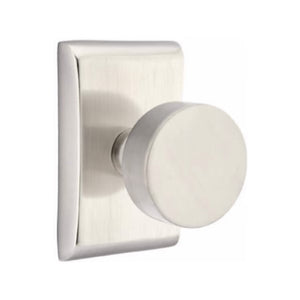ARES SATIN NICKEL (US15) HANDLESET DUMMY [4807] W/ 2-3/8" BACKSET AND 1/4" ROUND FACEPLATE AND STRIKEPLATE W/ INTERIOR KNOB