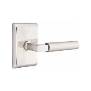 ARES SATIN NICKEL (US15) HANDLESET DUMMY [4807] W/ 2-3/8" BACKSET AND 1/4" ROUND FACEPLATE AND STRIKEPLATE W/ INTERIOR LEVER