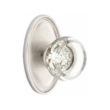 Load image into Gallery viewer, GEORGETOWN GLASS (GT) PASSAGE (HALL/CLOSET) KNOB WITH 2-3/8&quot; BACKSET AND 1/4&quot; ROUND FACEPLATE AND STRIKEPLATE
