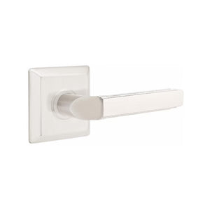 MILANO (M) PASSAGE (HALL/CLOSET) LEVER WITH 2-3/8" BACKSET AND 1/4" ROUND FACEPLATE AND STRIKEPLATE