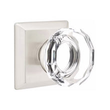 Load image into Gallery viewer, LOWELL GLASS (LW) PRIVACY (BED/BATH) KNOB WITH 2-3/8&quot; BACKSET AND 1/4&quot; ROUND FACEPLATE AND STRIKEPLATE
