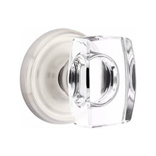 Load image into Gallery viewer, WINDSOR GLASS (WS) PASSAGE (HALL/CLOSET) KNOB WITH 2-3/8&quot; BACKSET AND 1/4&quot; ROUND FACEPLATE AND STRIKEPLATE WITH TRADITIONAL ROSETTE
