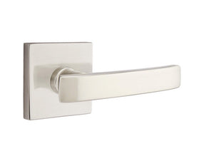 GENEVA (GV) PASSAGE (HALL/CLOSET) LEVER WITH 2-3/8" BACKSET AND 1/4" ROUND FACEPLATE AND STRIKEPLATE