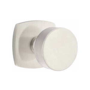 URBAN MODERN SECTIONAL SATIN NICKEL (US15) HANDLESET DUMMY [4705] W/ 2-3/8" BACKSET AND 1/4" ROUND FACEPLATE AND STRIKEPLATE W/ INTERIOR KNOB