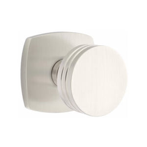 URBAN MODERN SECTIONAL SATIN NICKEL (US15) HANDLESET SINGLE-CYLINDER [4715] W/ 2-3/8" BACKSET AND 1/4" ROUND FACEPLATE AND STRIKEPLATE W/ INTERIOR KNOB