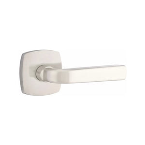 SION (SIO) PASSAGE (HALL/CLOSET) LEVER WITH 2-3/8" BACKSET AND 1/4" ROUND FACEPLATE AND STRIKEPLATE