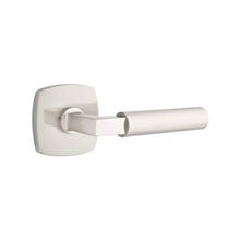 Load image into Gallery viewer, URBAN MODERN SECTIONAL SATIN NICKEL (US15) HANDLESET SINGLE-CYLINDER [4715] W/ 2-3/8&quot; BACKSET AND 1/4&quot; ROUND FACEPLATE AND STRIKEPLATE W/ INTERIOR LEVER
